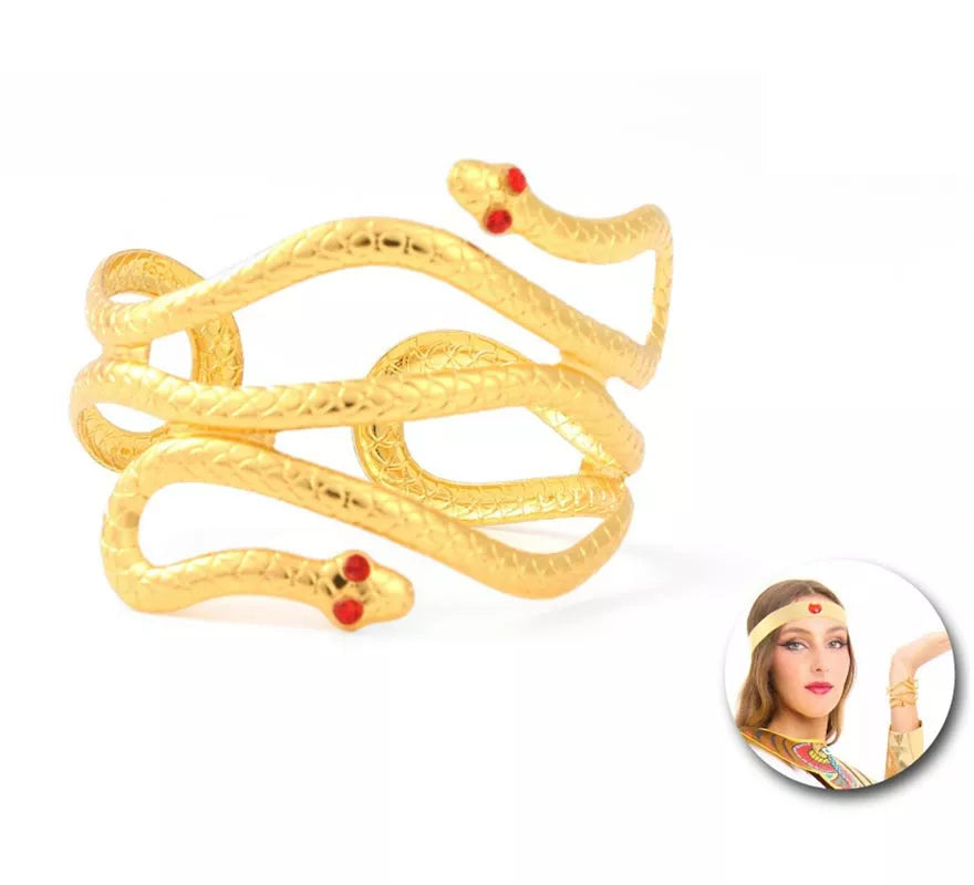 Translation missing: pt-PT.Brazalete de Serpientes doradas egipcia