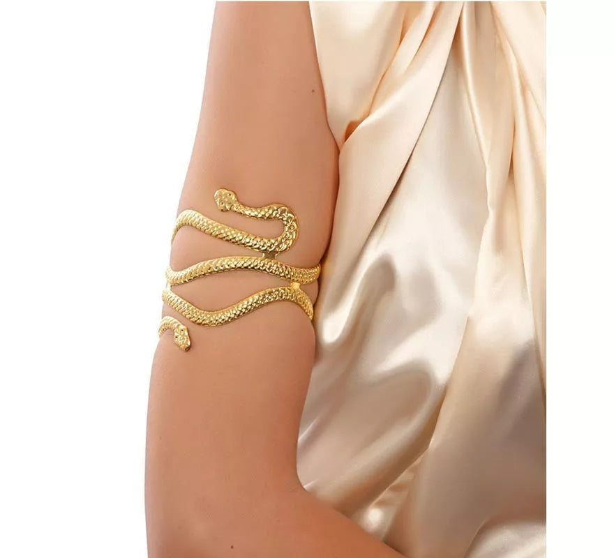Translation missing: pt-PT.Brazalete Egipcio de Serpiente dorado de 85x83x8 cm