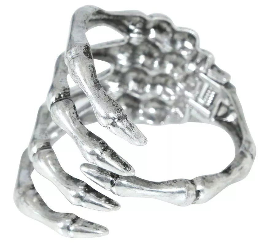Translation missing: pt-PT.Brazalete Esqueleto Metálico de plata