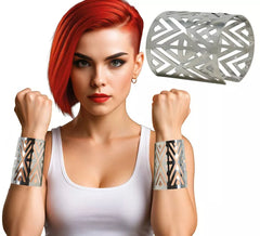 Pulseira futurista prateada