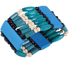 Pulseira azul indiana com 8 cm de diâmetro