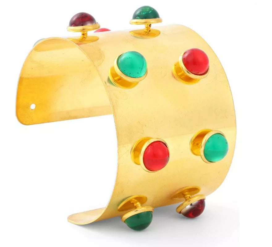 Translation missing: pt-PT.Brazalete Medieval con piedras de colores
