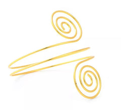 Pulseira Romana com espirais douradas