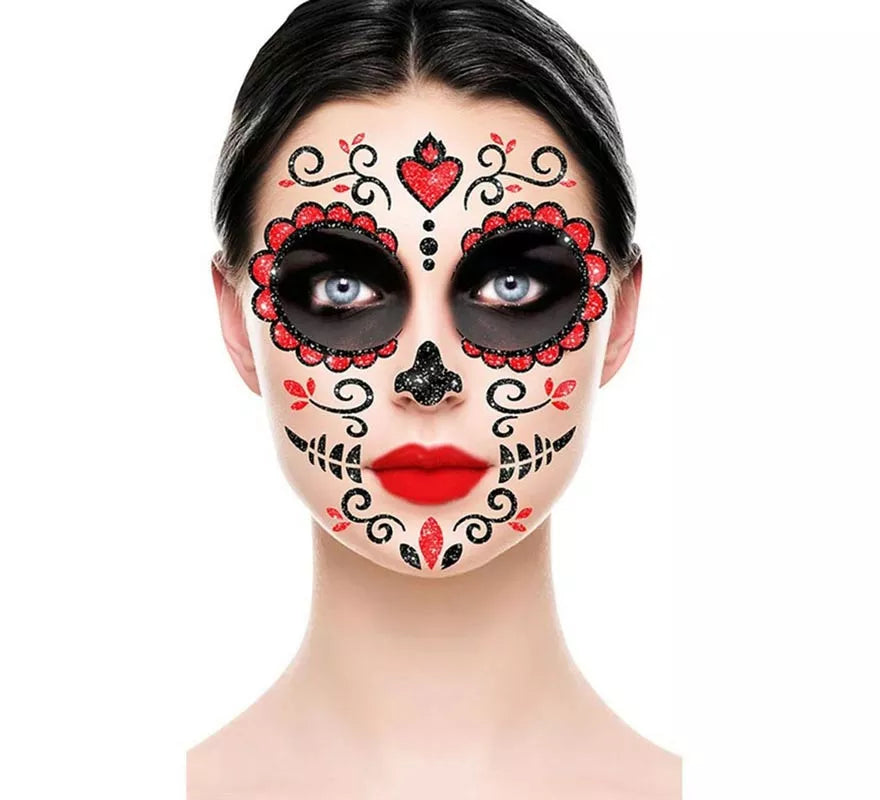 Translation missing: pt-PT.Brillantina Facial Catrina rojo de 20x20 cm