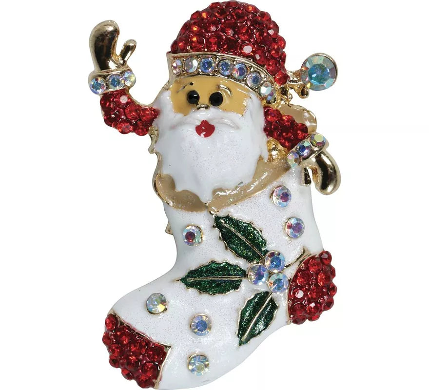 Translation missing: pt-PT.Broche Metálico de Bota de Navidad de 6 cm