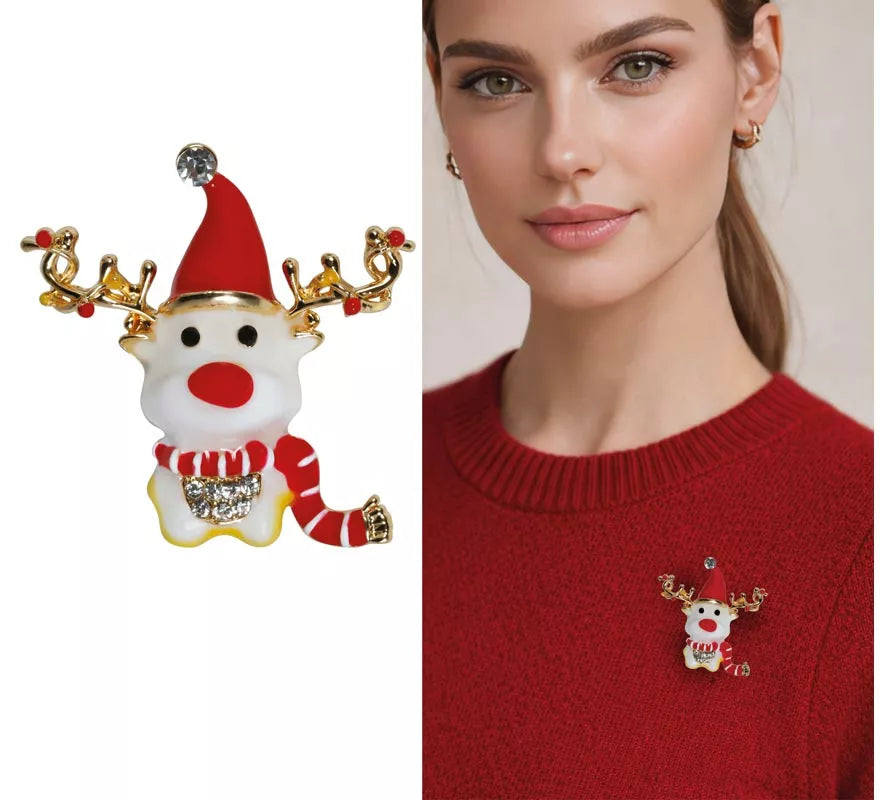 Translation missing: pt-PT.Broche Metálico de Reno Navideño de 3,5 cm
