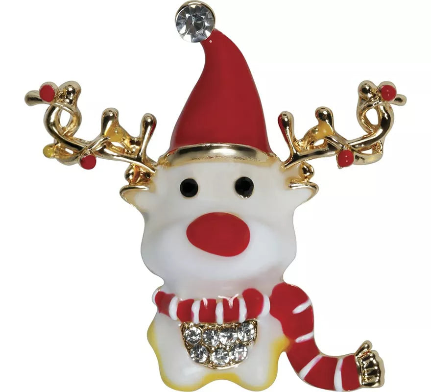 Translation missing: pt-PT.Broche Metálico de Reno Navideño de 3,5 cm