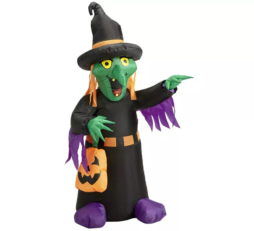 Translation missing: pt-PT.Bruja Auto Hinchable de Halloween con Iluminación de 122 cm