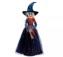 Bruxa decorativa azul de luxo de 46 cm