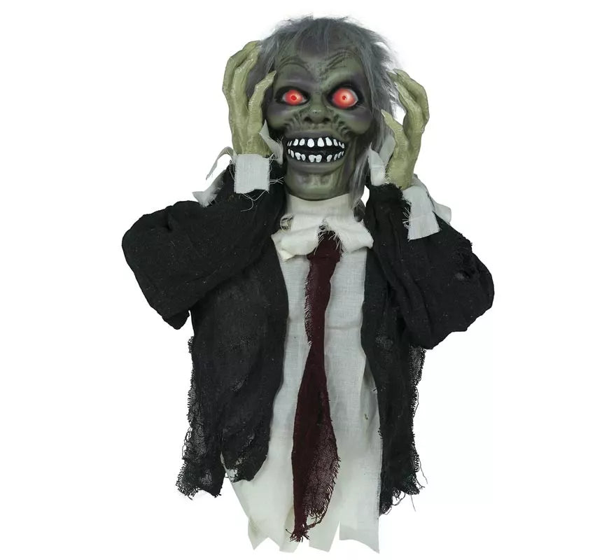 Translation missing: pt-PT.Busto de Zombie con Luz de Sonido y Movimiento de 55 cm