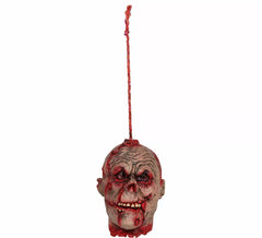 Cabeça pendurada de zombie sangrento de 28cm