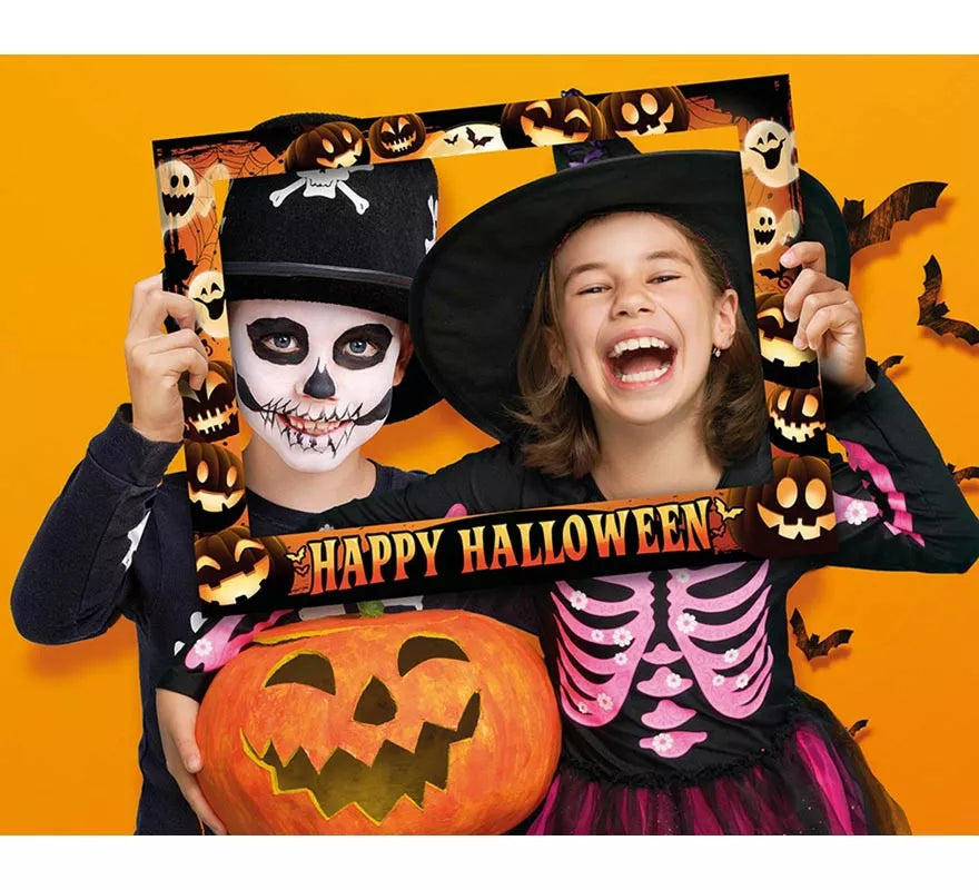 Translation missing: pt-PT.Caja 12 Marco Photocall Halloween negro 80x60 cm