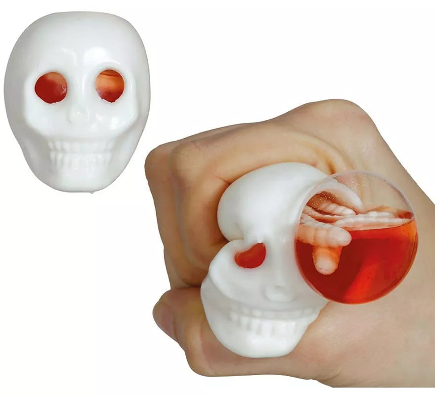Translation missing: pt-PT.Caja de 12 Calaveras con Gusanos en el cerebro Elásticos 8 cm