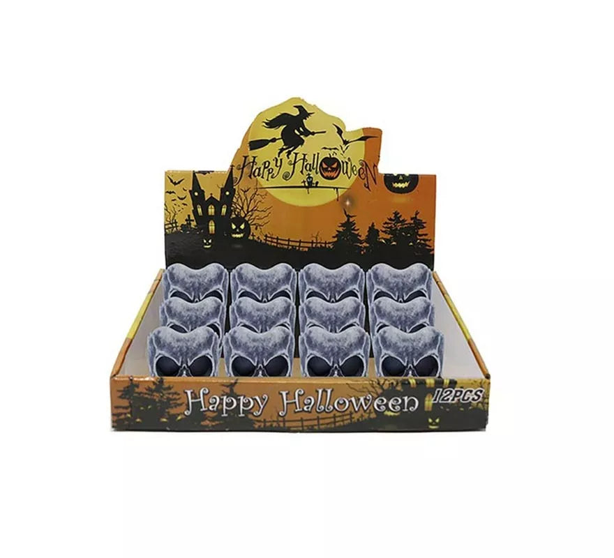 Translation missing: pt-PT.Caja de 12 Calaveras con Vela Led de 6 cm