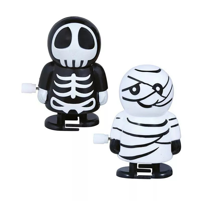 Translation missing: pt-PT.Caja de 12 Figuras Momia y Esqueleto a cuerda de 5,5 cm
