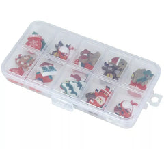 Caixa com 20 peças para pulseiras de Natal