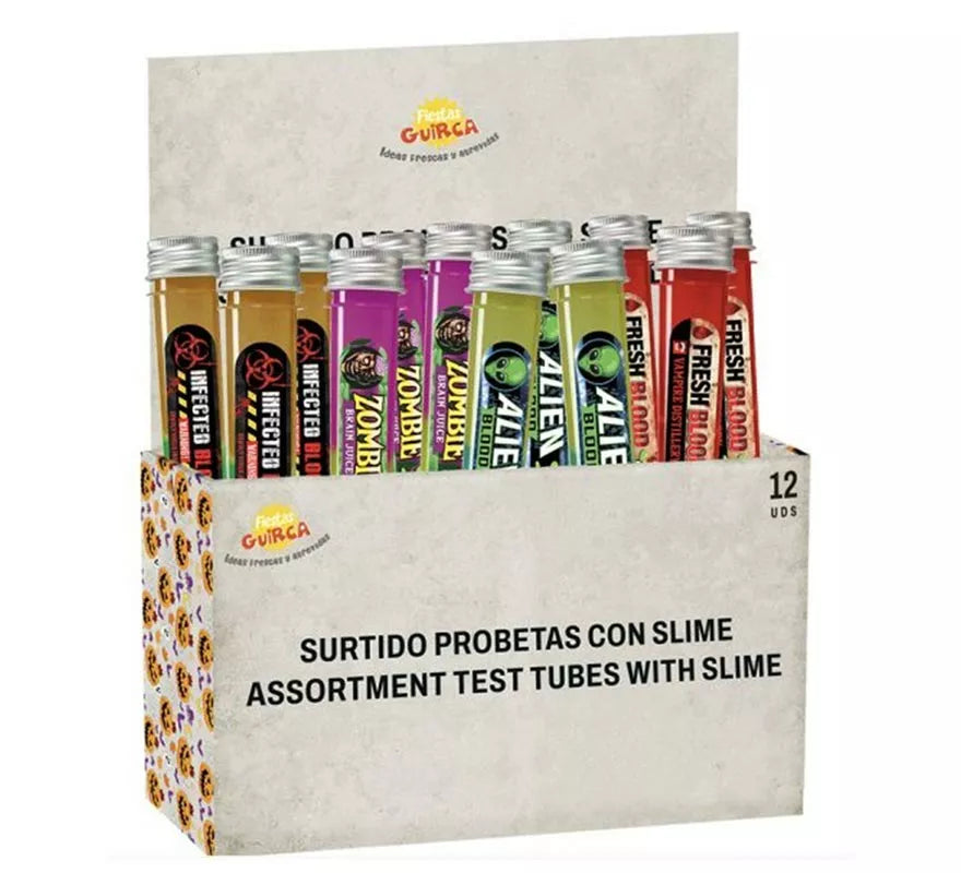 Translation missing: pt-PT.Caja de 24 Probetas Surtidas con Slime