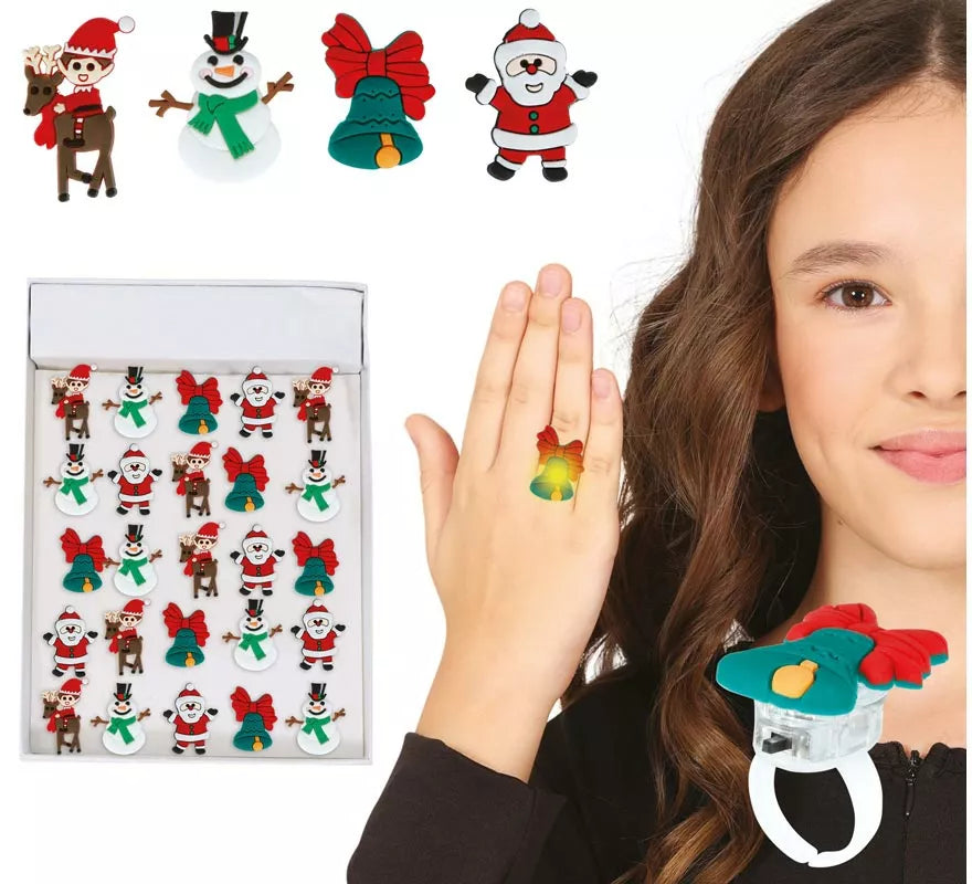 Translation missing: pt-PT.Caja de 25 Anillos de Navidad con Luz de 3,5 cm