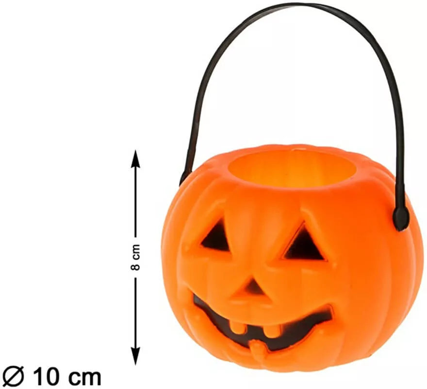 Translation missing: pt-PT.Calabaza Naranja y Negra con Luz 8 cm