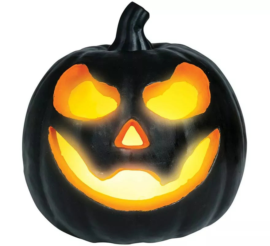 Translation missing: pt-PT.Calabaza negra Foam con Luz 16 cm