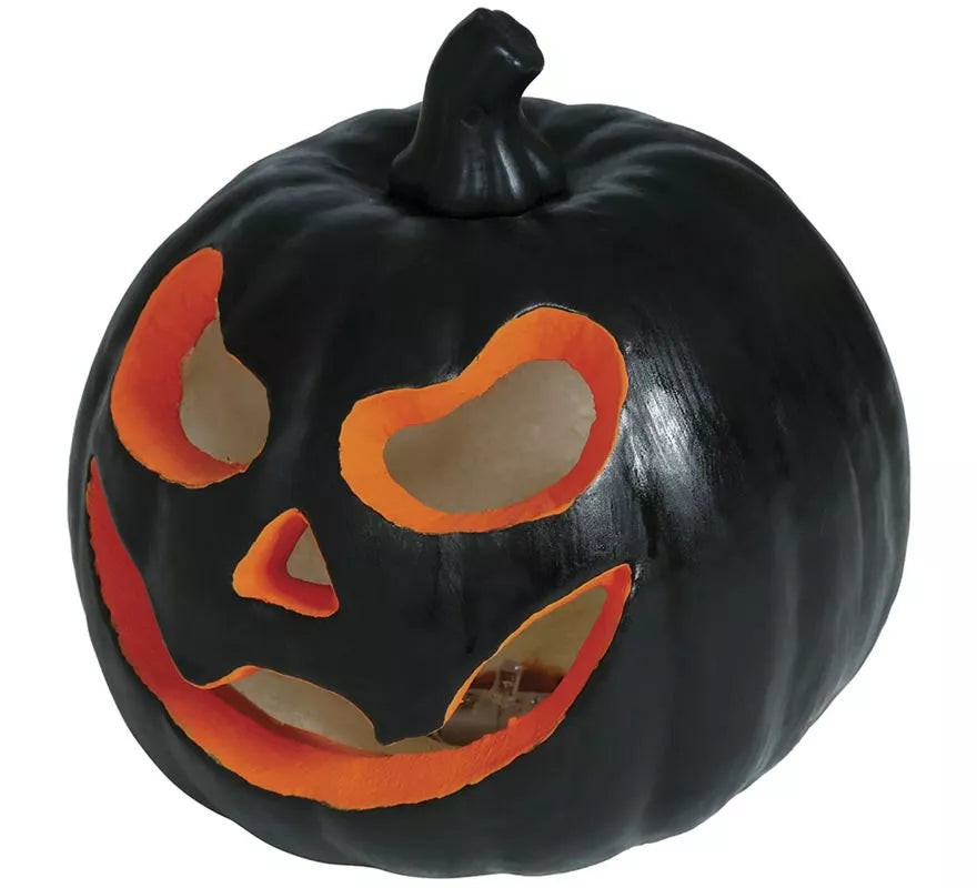 Translation missing: pt-PT.Calabaza negra Foam con Luz 16 cm