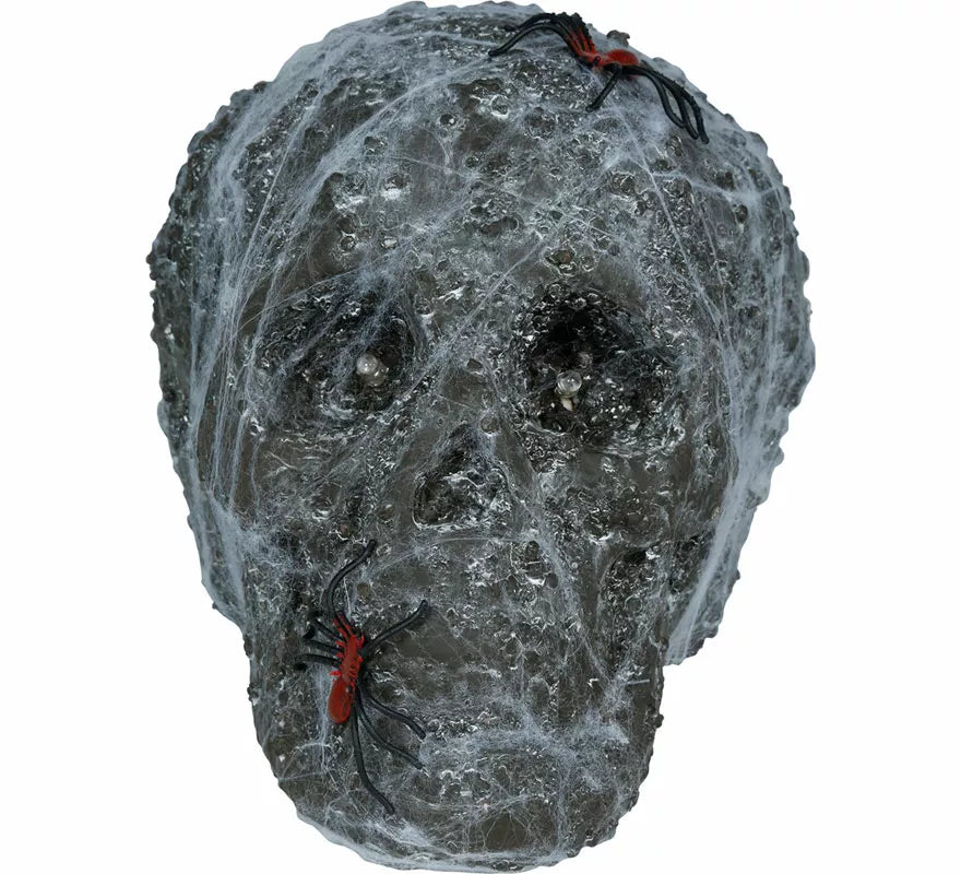 Translation missing: pt-PT.Calavera con Telarañas y Luz de 20 cm
