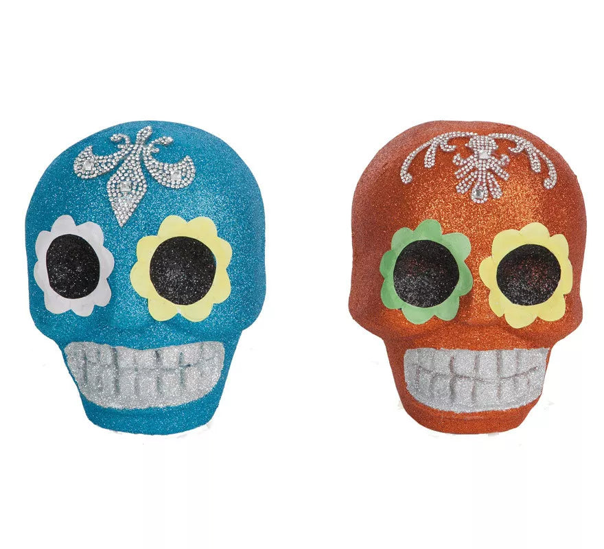 Translation missing: pt-PT.Calavera de Catrina Purpurina surtidos de 17X16 cm