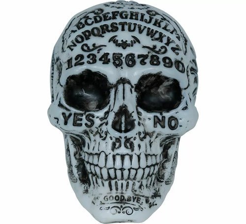 Calavera Ouija Decorada con Luz de 20 cm