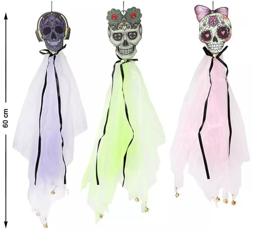 Translation missing: pt-PT.Calaveras colgantes de 60 cm en 3 modelos surtidos