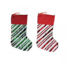 Meia de decoração de Natal Bling Bling em cores sortidas