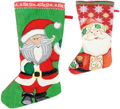 Meia de Papai Noel 45 cm em várias cores