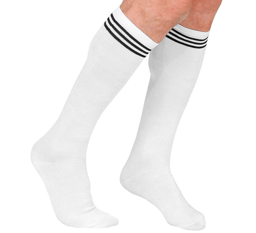 Translation missing: pt-PT.Calcetines Altos de Atletismo Blancos para adulto