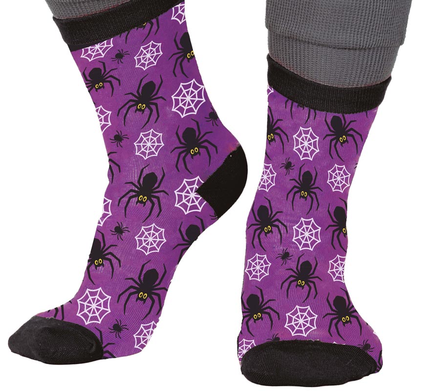 Calcetines de Arañas para Halloween en números del 22 al 48