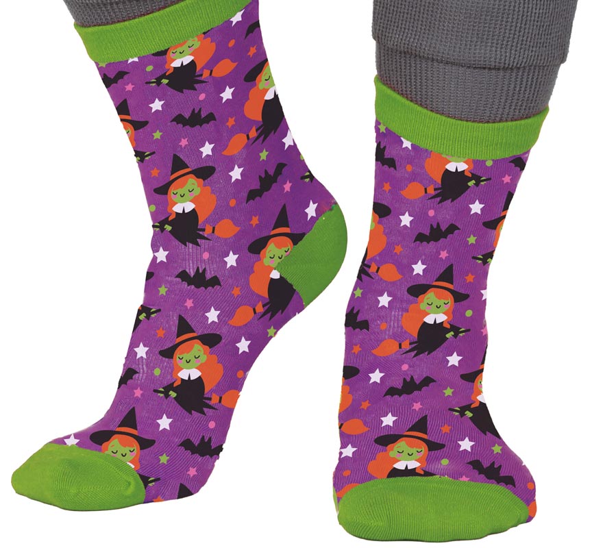 Calcetines de Brujas para Halloween en números del 22 al 48