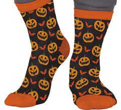 Meias de abóbora de Halloween nos tamanhos 22 a 48