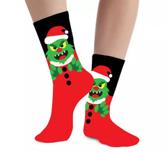 Meias de Natal Monstro Verde