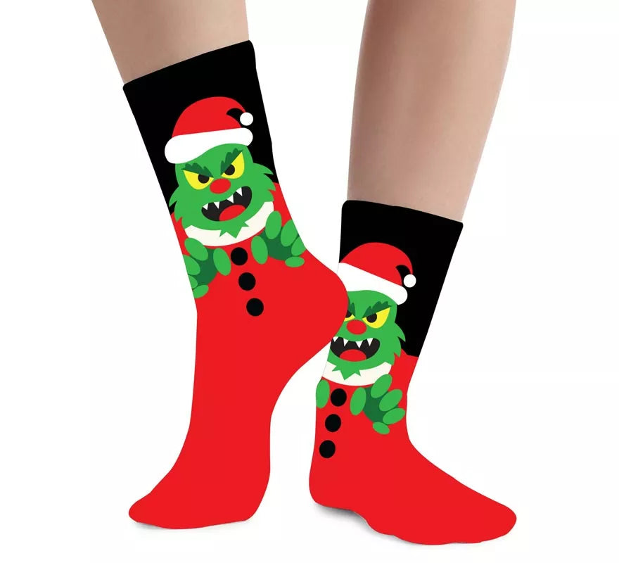 Translation missing: pt-PT.Calcetines Navideños de Monstruo Verde