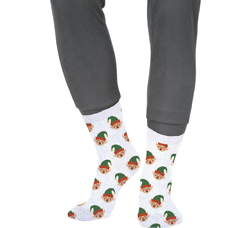 Translation missing: pt-PT.Calcetines Navideños Elfos con Purpurina en números del 22 al 41
