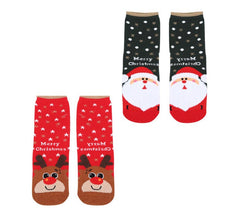 Meias de Natal Rena e Papai Noel Tamanho 28-35 em diversos modelos infantis
