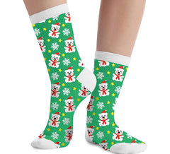 Meias de Natal Verdes Tamanho Infantil 28-35