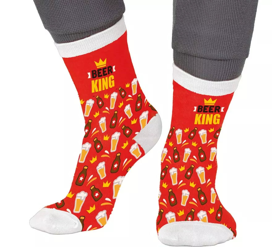 Translation missing: pt-PT.Calcetines rojos Beer King para adultos