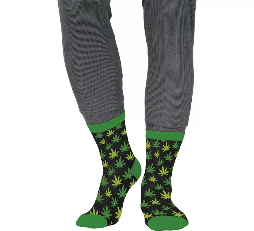 Translation missing: pt-PT.Calcetines verdes de Marihuana para adultos