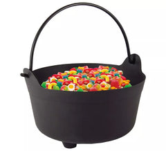 Chaleira preta 24 cm para decoração de Halloween