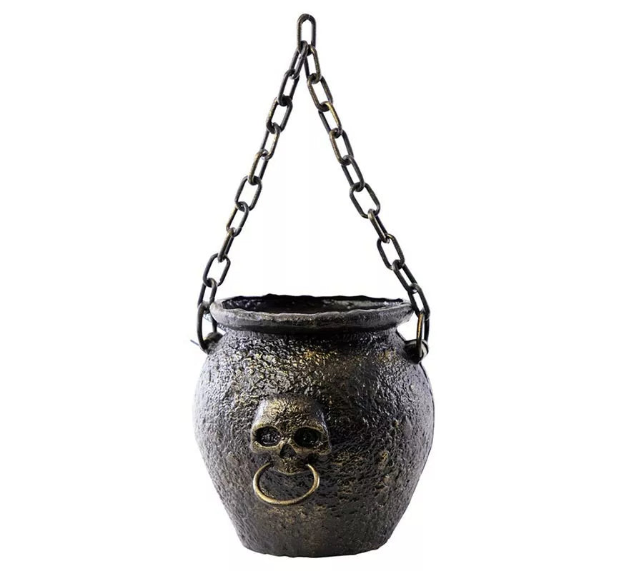 Translation missing: pt-PT.Caldero Calavera negro de 26x26x50 cm