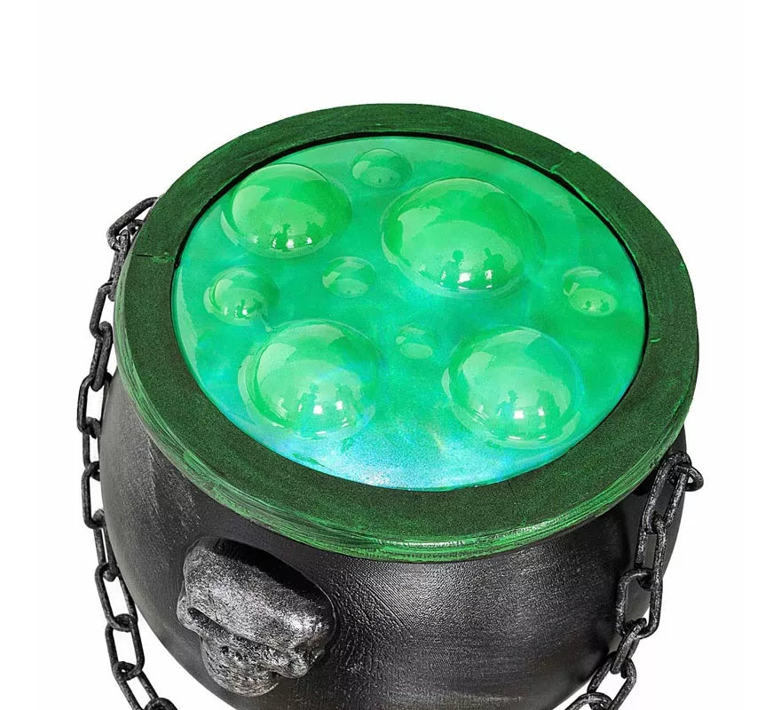 Translation missing: pt-PT.Caldero de bruja con poción verde simulada de 20x17x36 cm