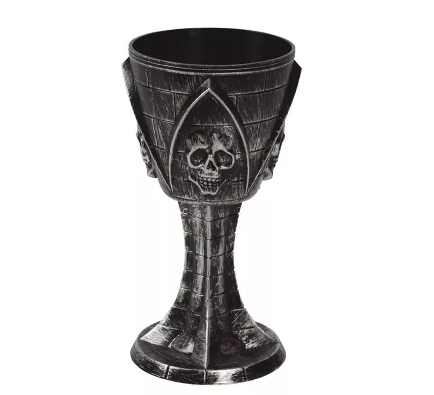Translation missing: pt-PT.Caliz Negro con Calavera de 19 cm