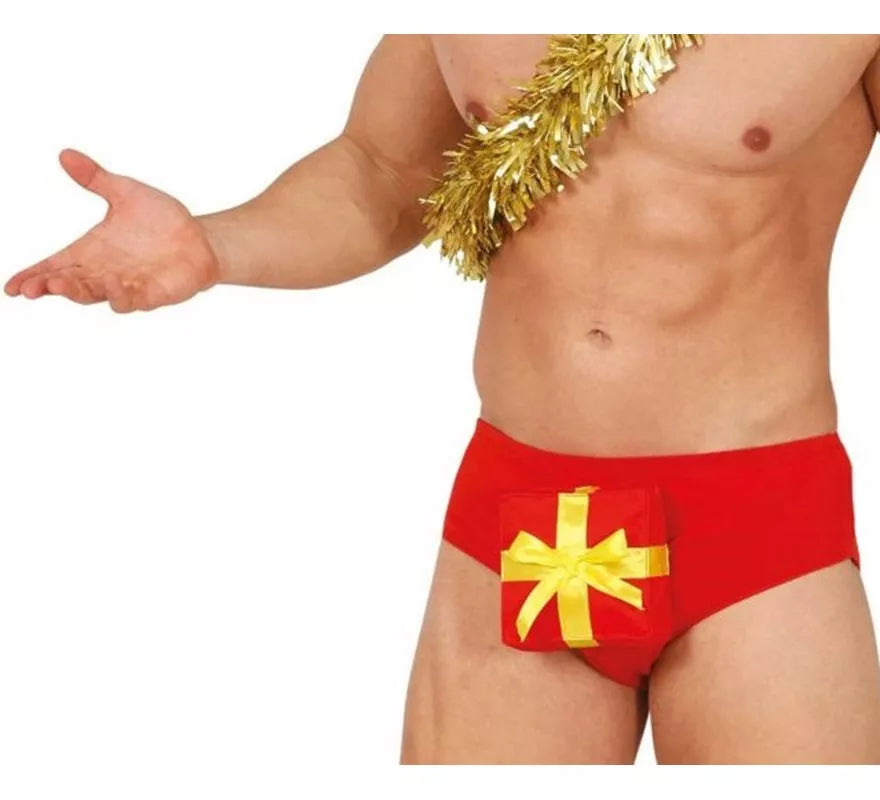 Translation missing: pt-PT.Calzoncillo de Regalo de Navidad rojo adulto