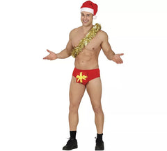 Cueca boxer vermelha para presente de Natal adulto