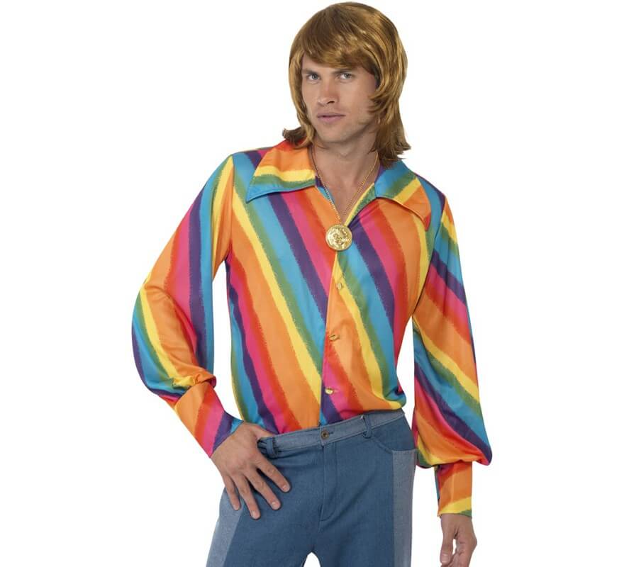 Translation missing: pt-PT.Camisa Arco Iris de los 70 para hombre