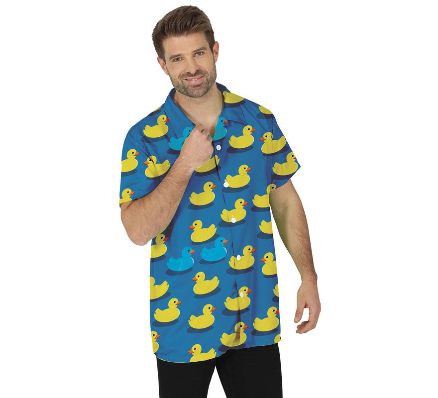 Translation missing: pt-PT.Camisa azul Patos de Goma adulto